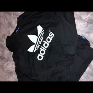 Black Adidas Logo crewneck